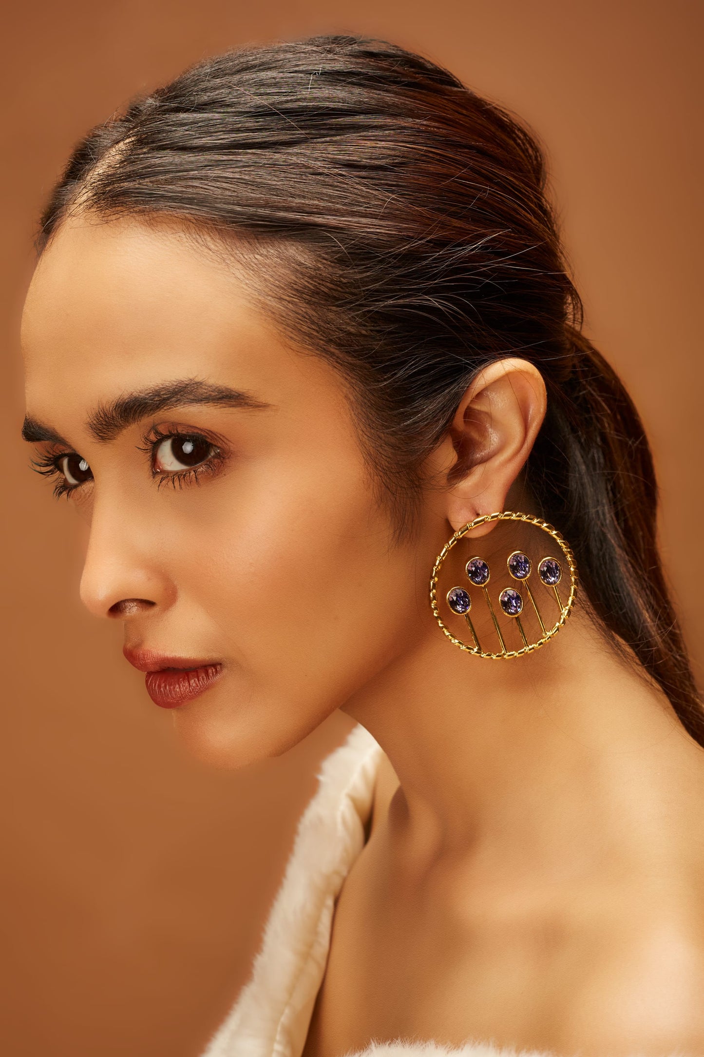 Bloom Stud Earrings - Tanzanite Blue