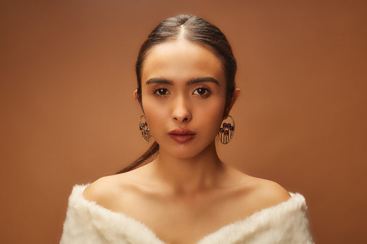 Bloom Stud Earrings - Tanzanite Blue