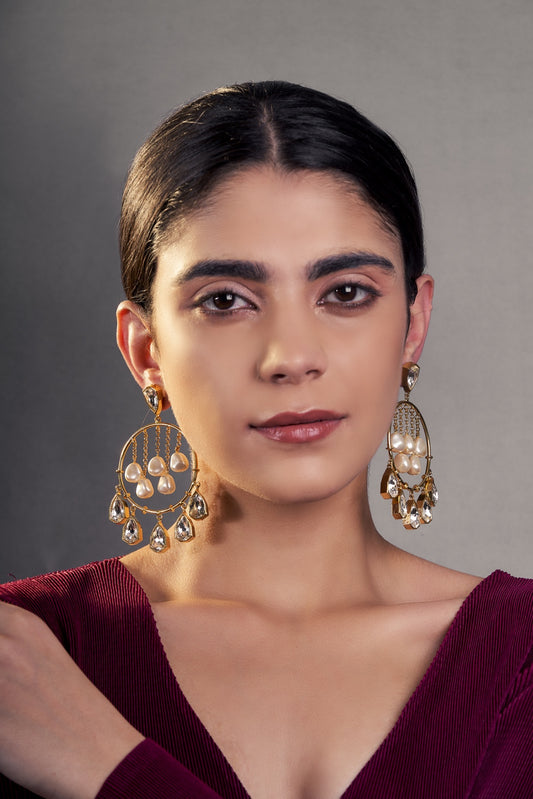 PRIYANKA CHAHAR CHOUDHURY IN MAJESTIC STATEMENT EARRINGS