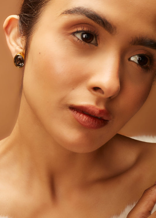 Detachable Double Ring Stud Earrings