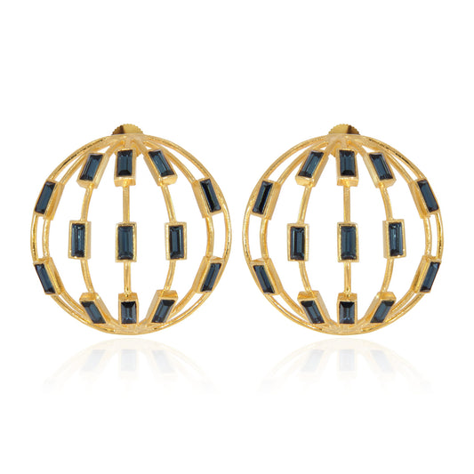 Disco Earrings - Dark Blue