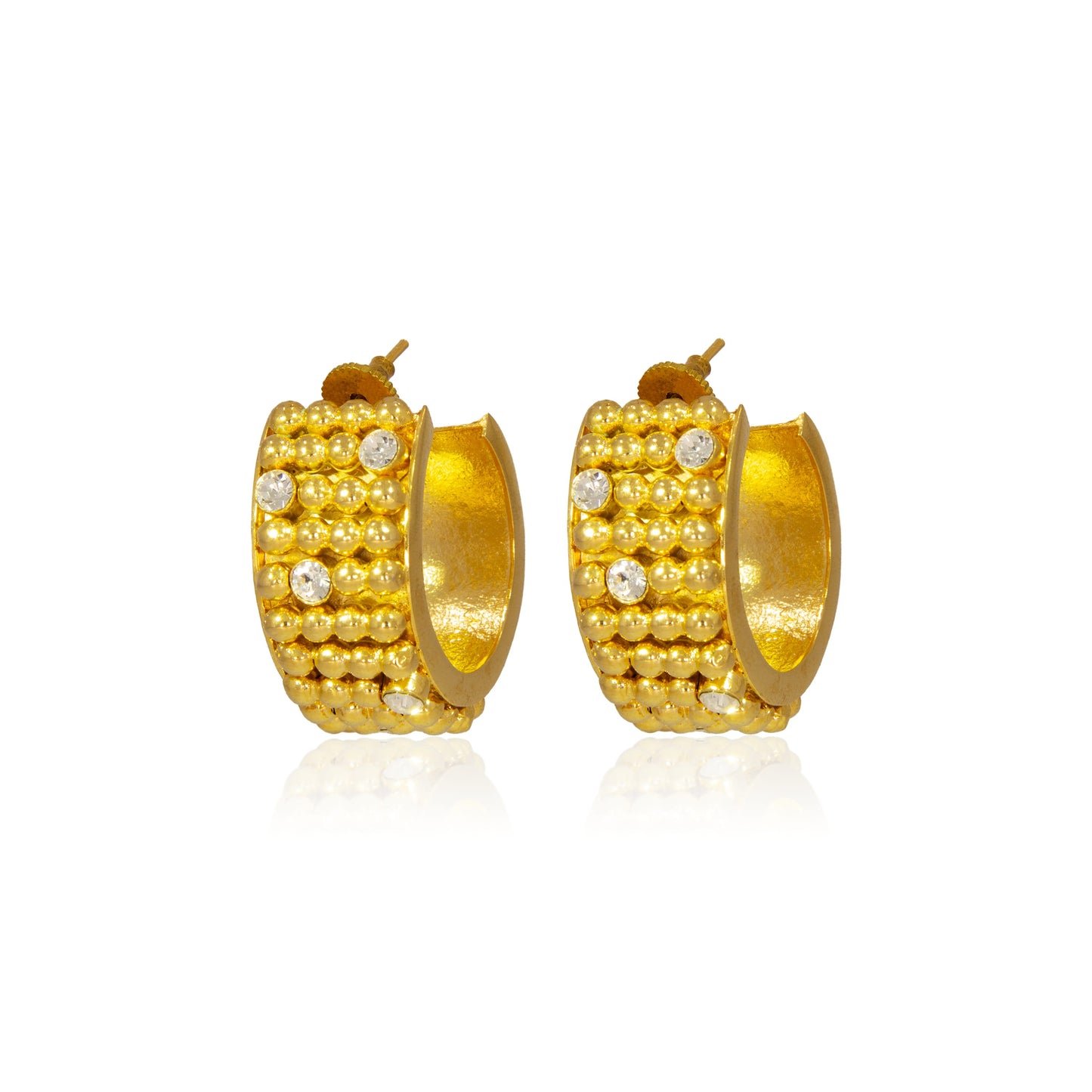 Droplet Bali Hoop Earrings