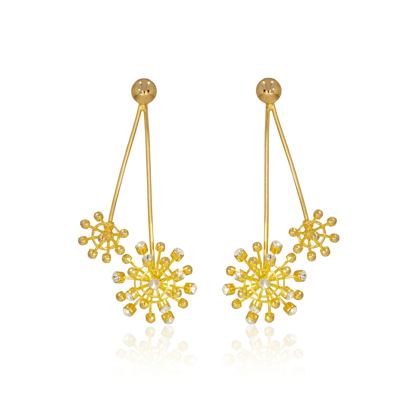 Dual Flora Long Earrings