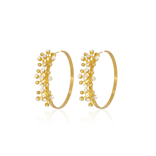 Flora Hoop Earrings