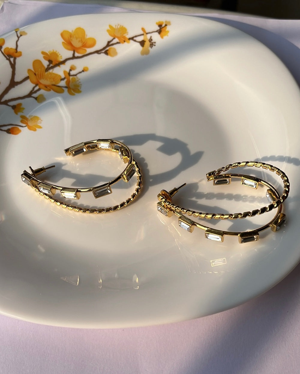 Confluence Hoop Earrings - Dark Blue