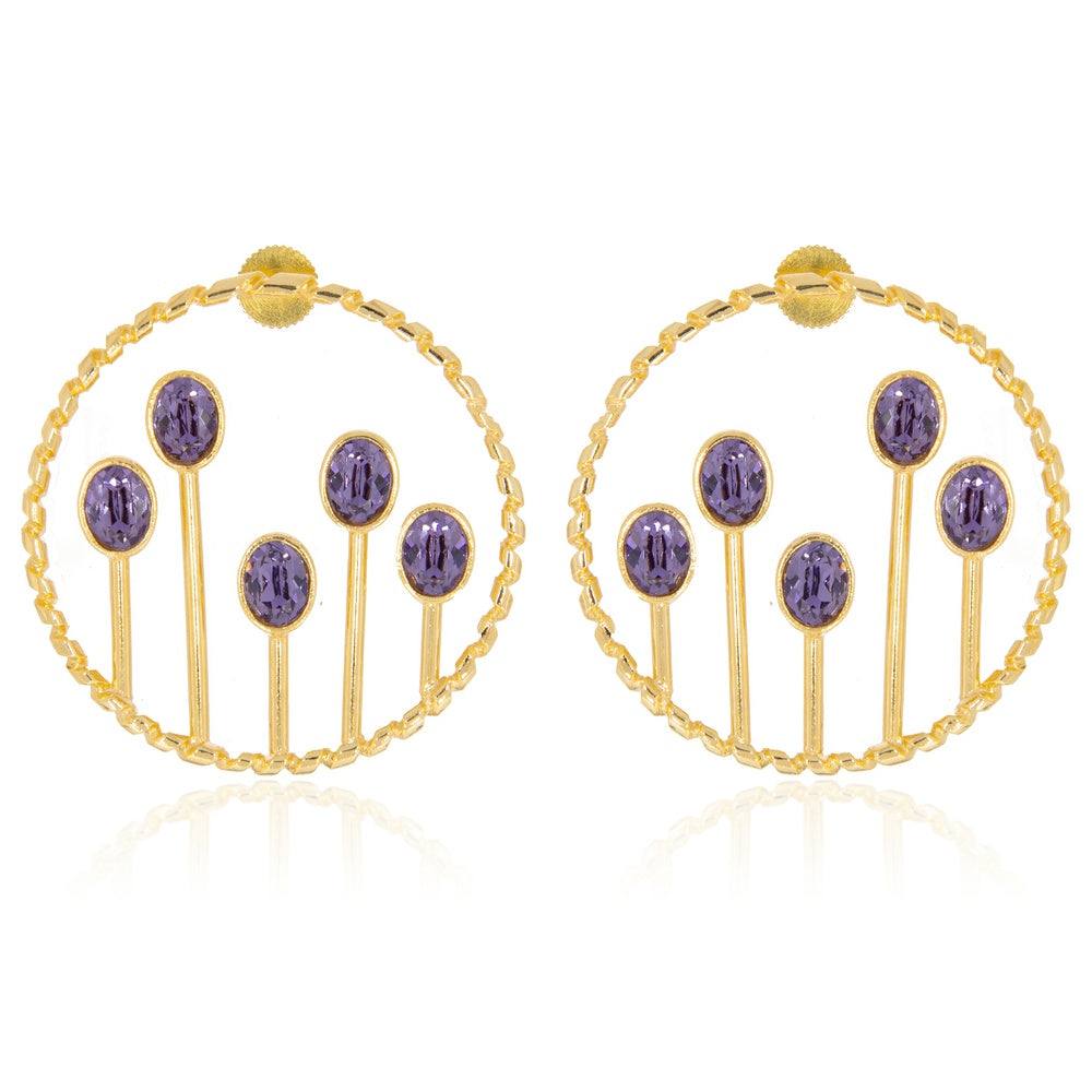 Bloom Stud Earrings - Tanzanite Blue