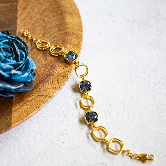 Cushion Bracelet in Denim Blue