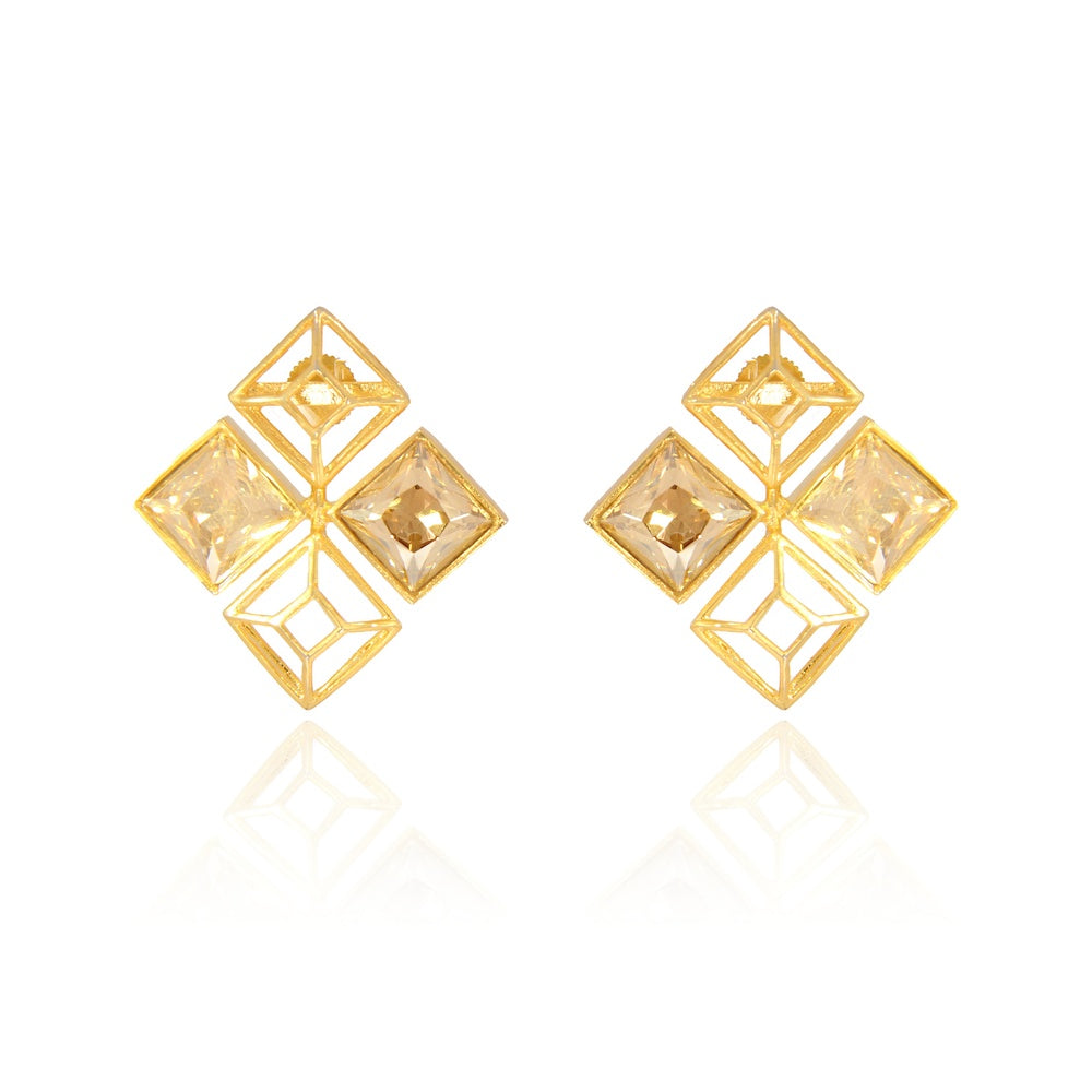 SUNNY LEONE IN GEO DIAMOND EARRINGS