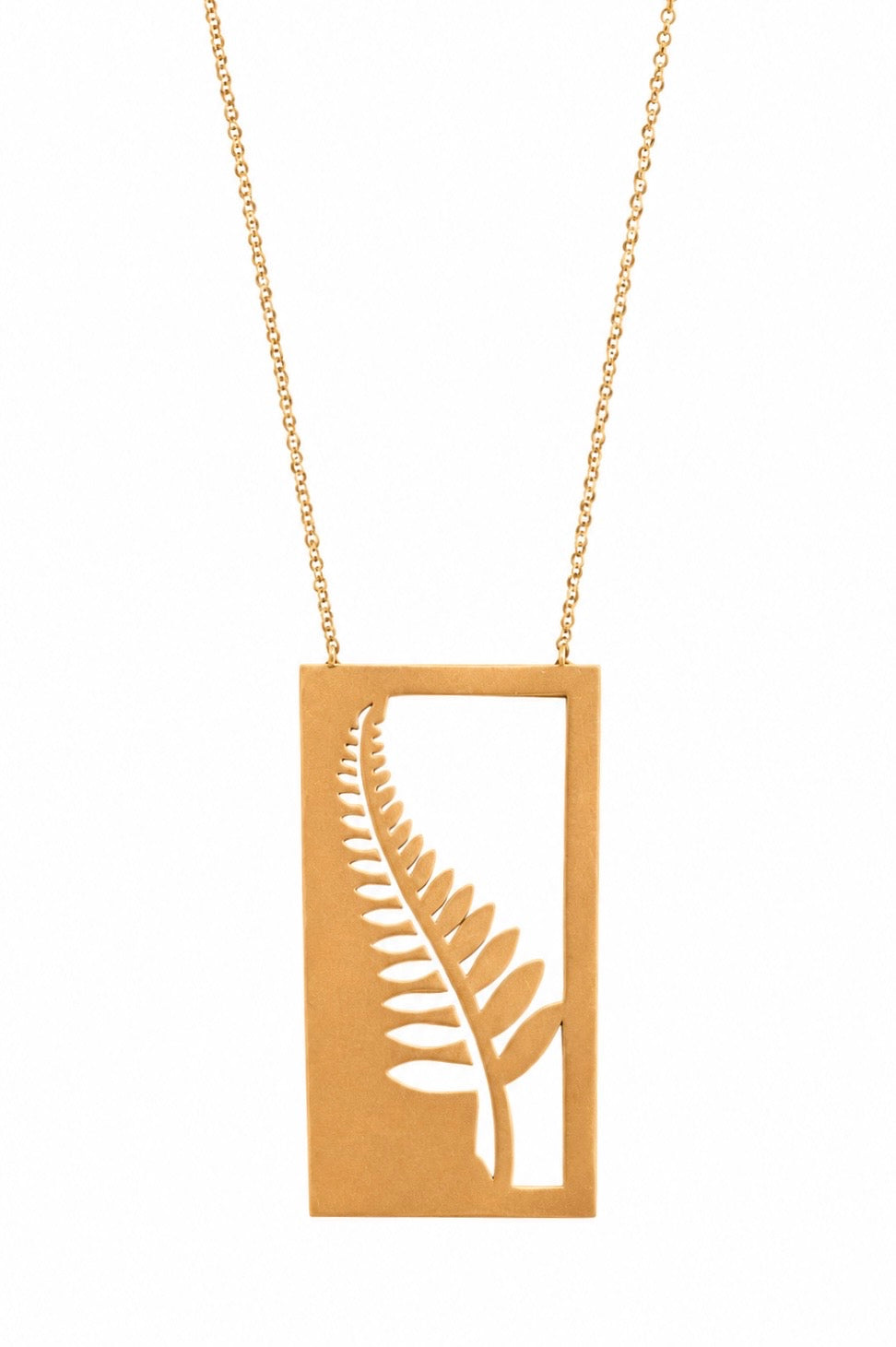 Leafline Cutwork Long Necklace