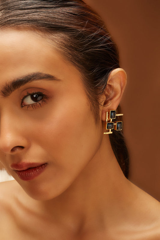 Brick Stud Earrings
