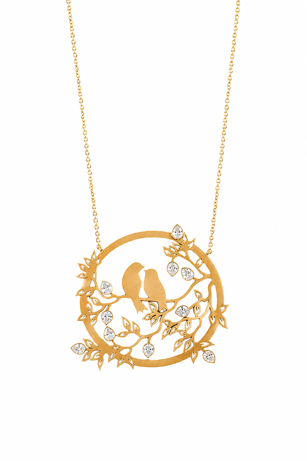 Lovebirds Cutwork Necklace