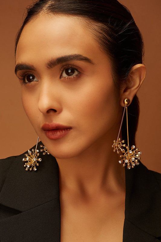 Dual Flora Long Earrings