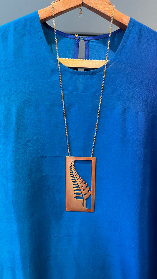 Leafline Cutwork Long Necklace