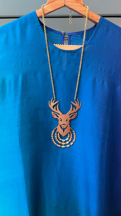 Reindeer Cutwork Necklace