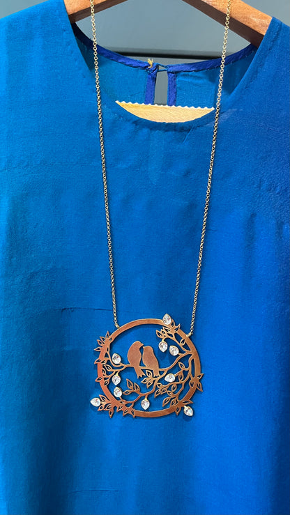 Lovebirds Cutwork Necklace