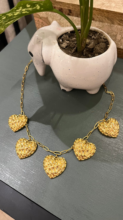 Hearts Of 
Gold Necklace