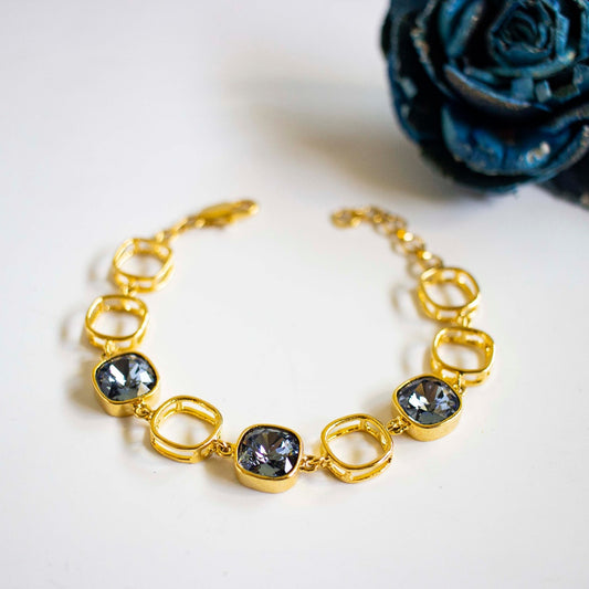 Cushion Bracelet in Denim Blue